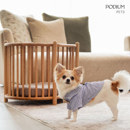 ที่นอนสัตว์เลี้ยง PODIUM PETS รุ่น LOCA OVAL POD ขนาด 65X45X47 ซม. สีไม้ธรรมชาติ_6